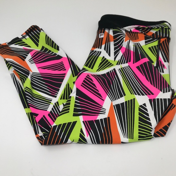 Fabletics Pants - Fabletics Muti Colored Geometric Shapes Crops SZ S